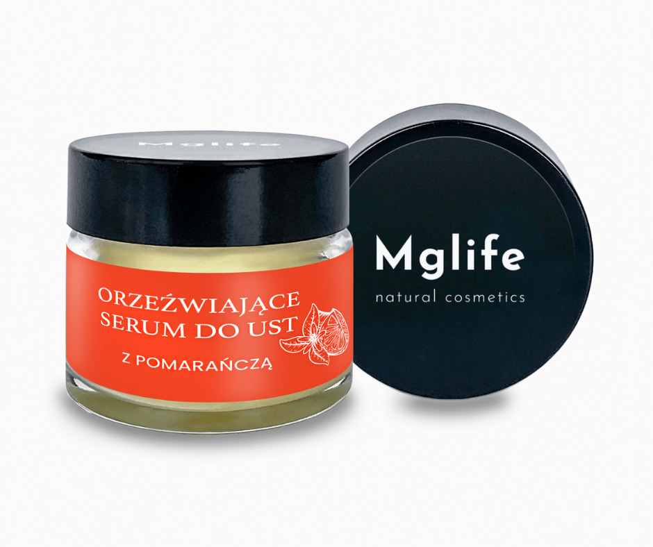 Orzeźwiające serum do ust z pomarańczą